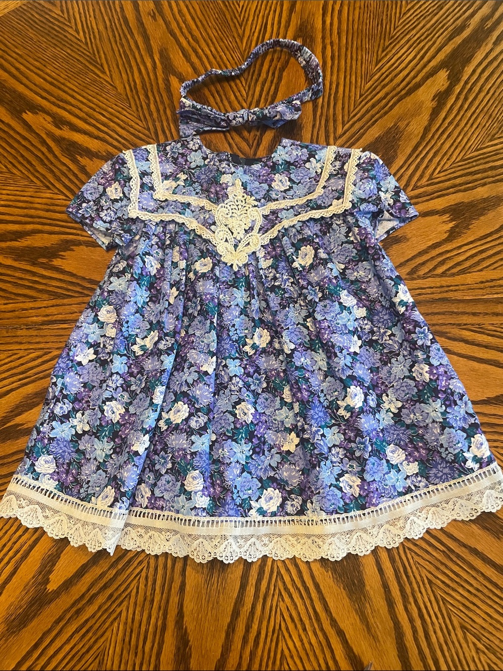 Jessica McClintock Infant Girls Vintage Dress With Headband Size 18 Month